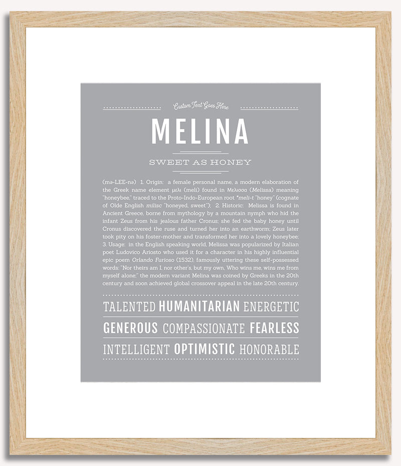 Melina | Name Art Print