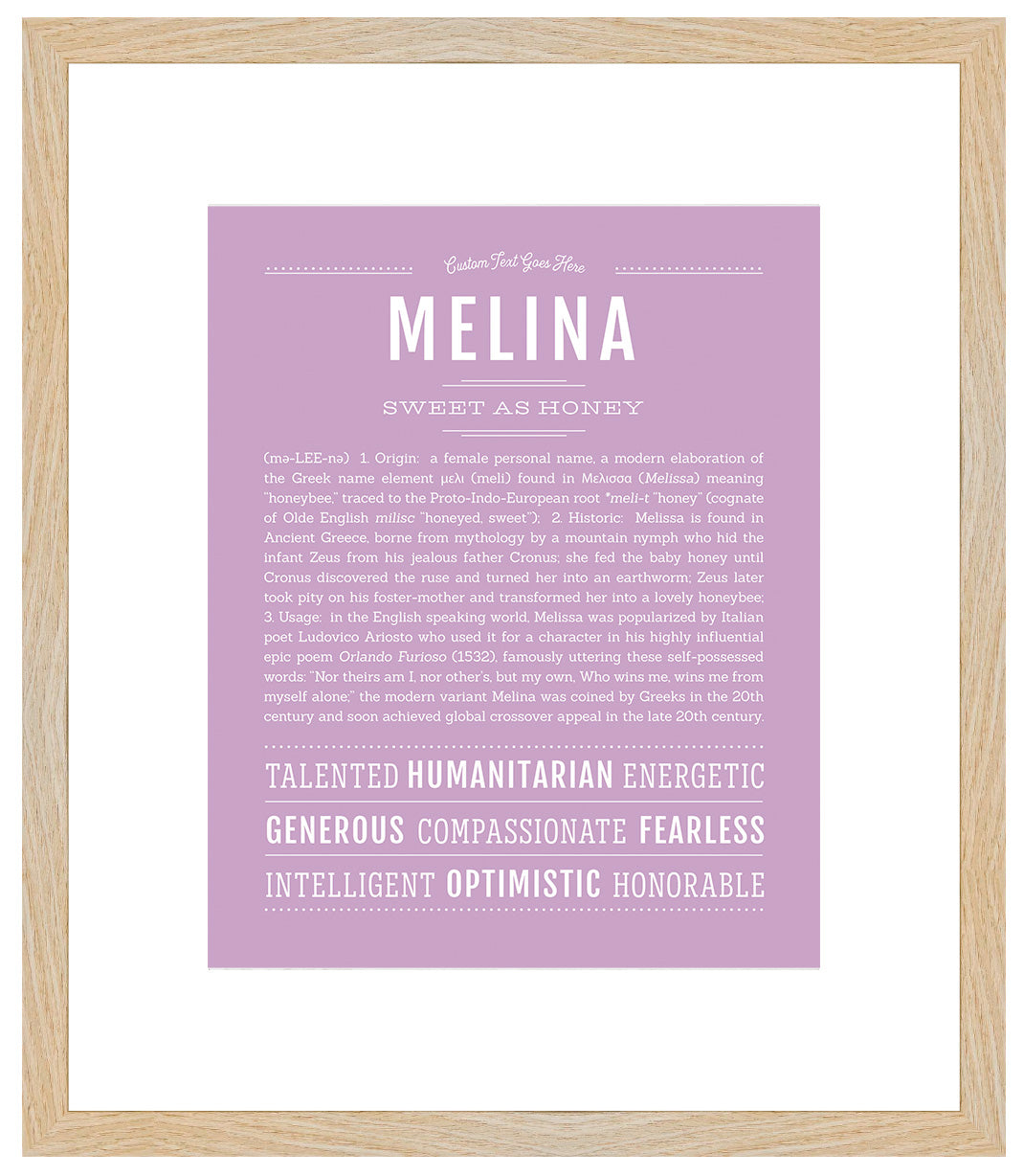 Melina | Name Art Print