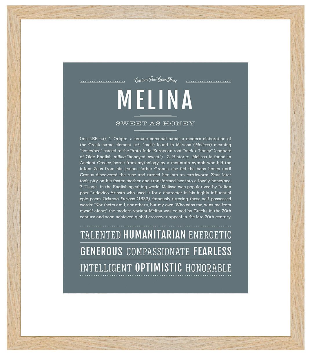 Melina | Name Art Print