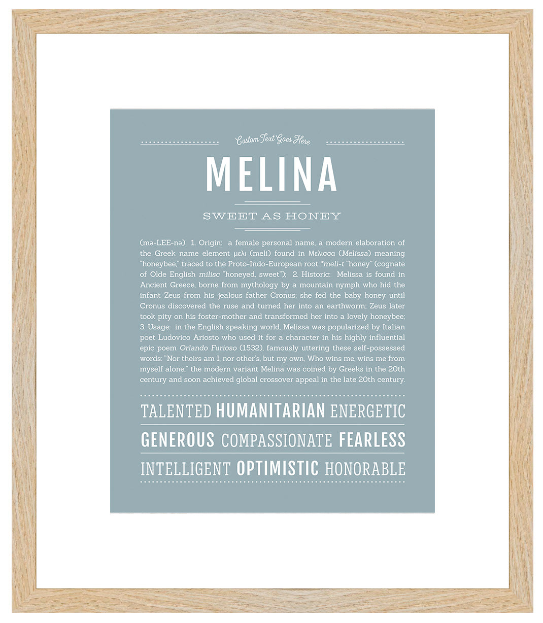 Melina | Name Art Print