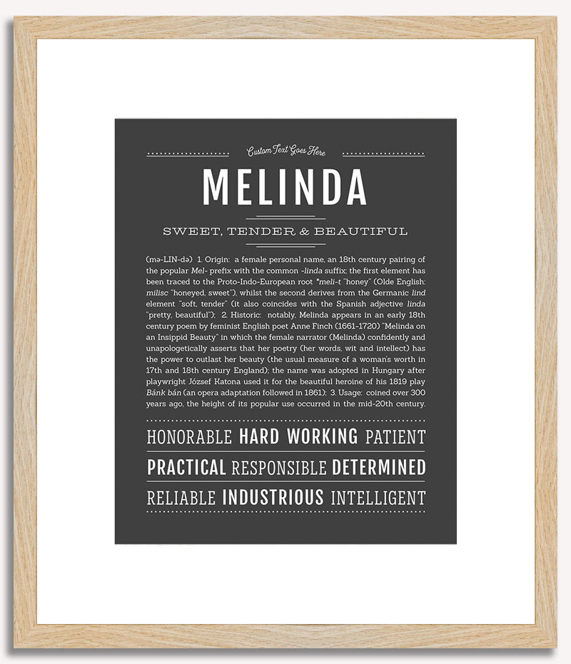 Melinda | Name Art Print