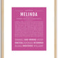 Melinda | Name Art Print