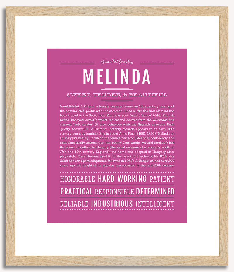 Melinda | Name Art Print