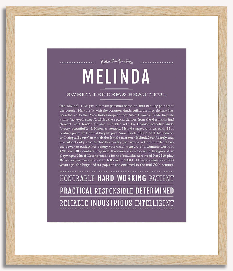 Melinda | Name Art Print