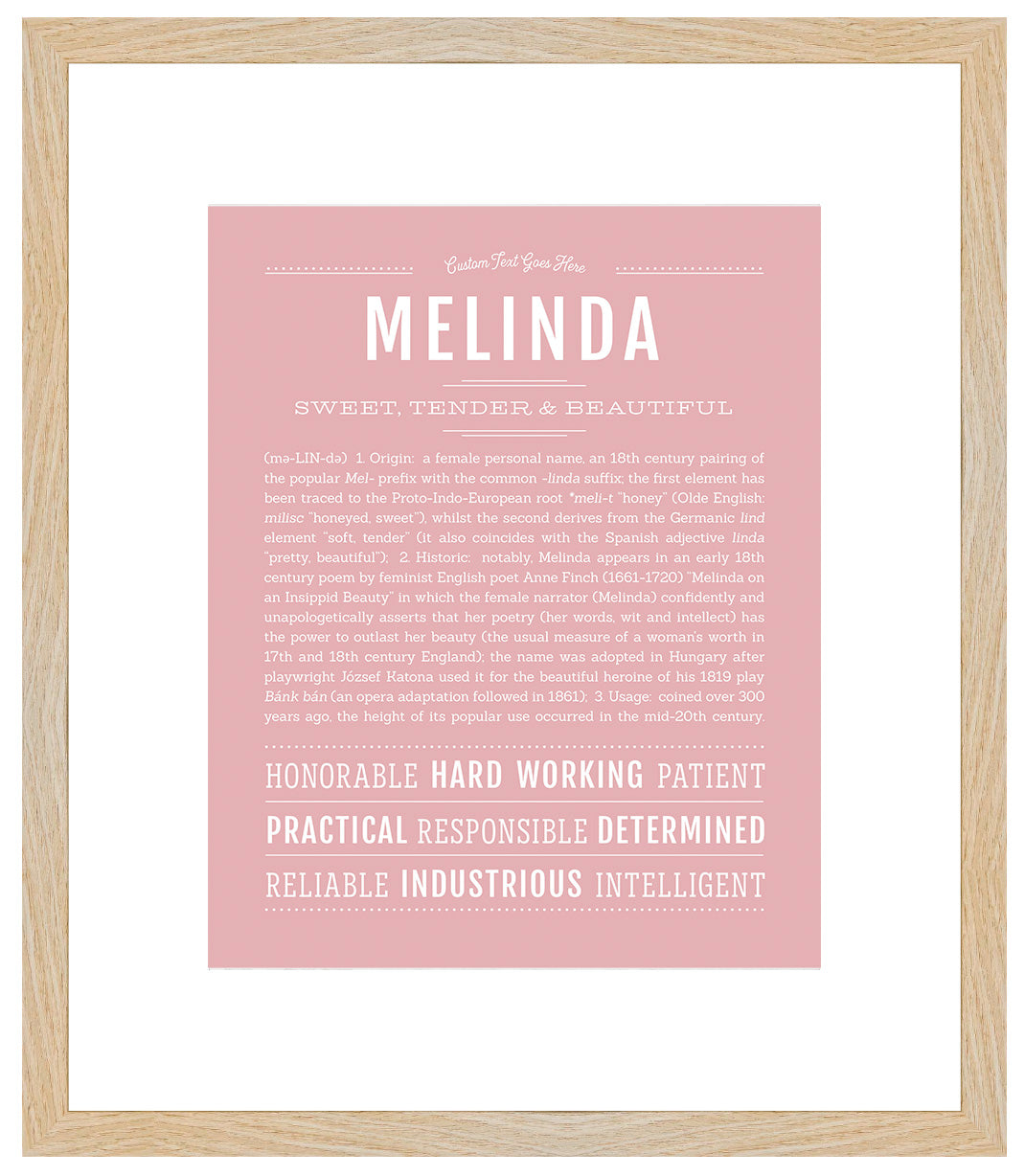 Melinda | Name Art Print