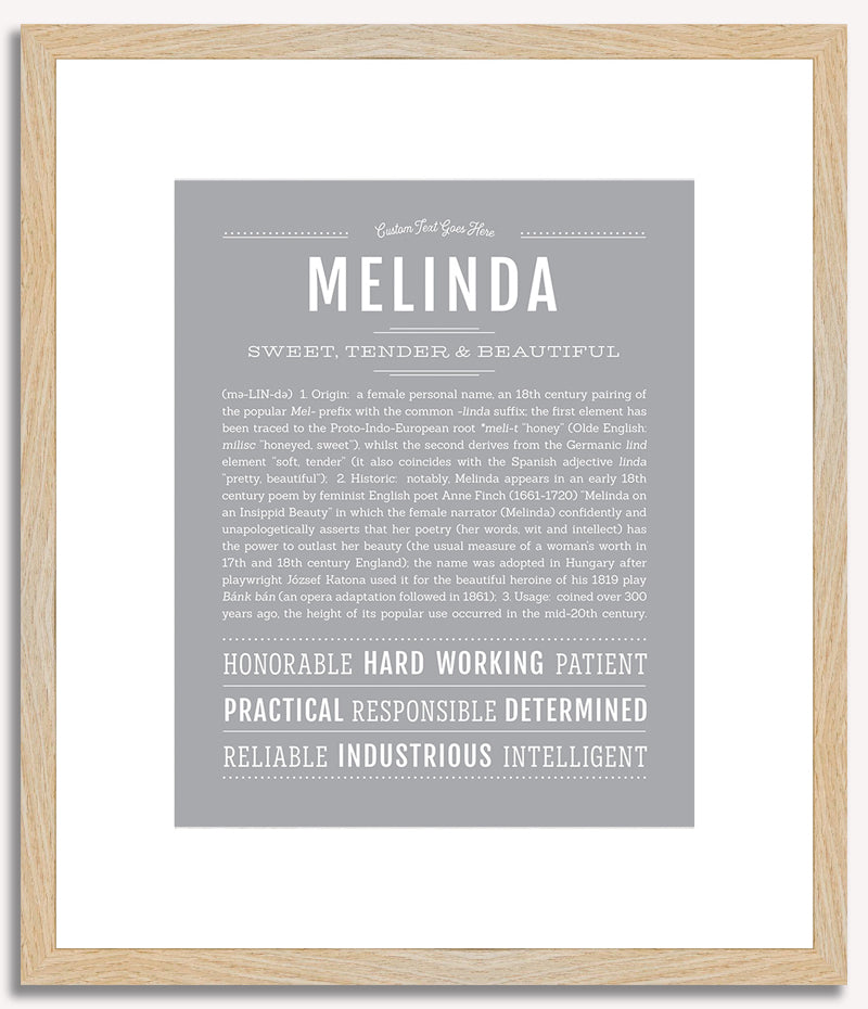 Melinda | Name Art Print