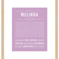 Melinda | Name Art Print