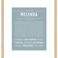 Melinda | Name Art Print