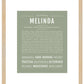 Melinda | Name Art Print