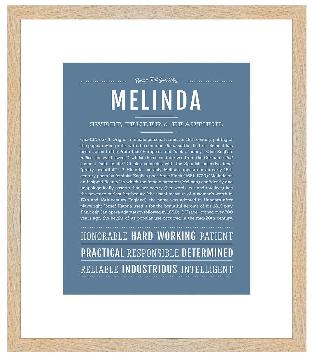 Melinda | Name Art Print