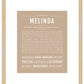 Melinda | Name Art Print