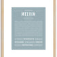 Melvin | Name Art Print