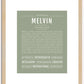 Melvin | Name Art Print