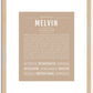 Melvin | Name Art Print