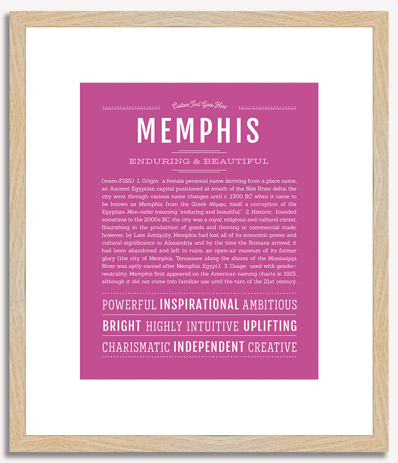 Memphis (female) | Name Art Print