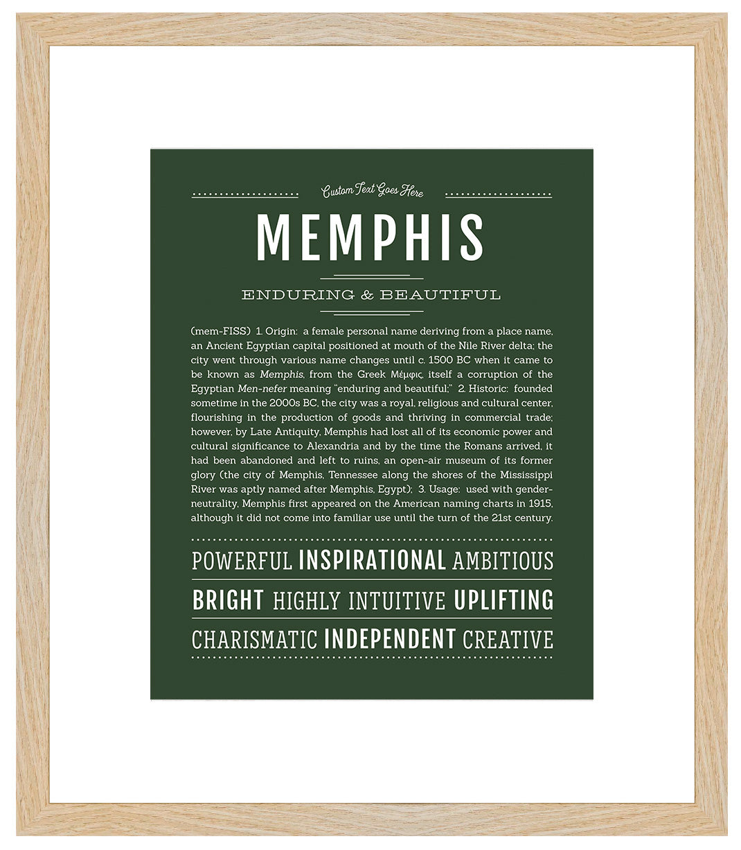 Memphis (female) | Name Art Print