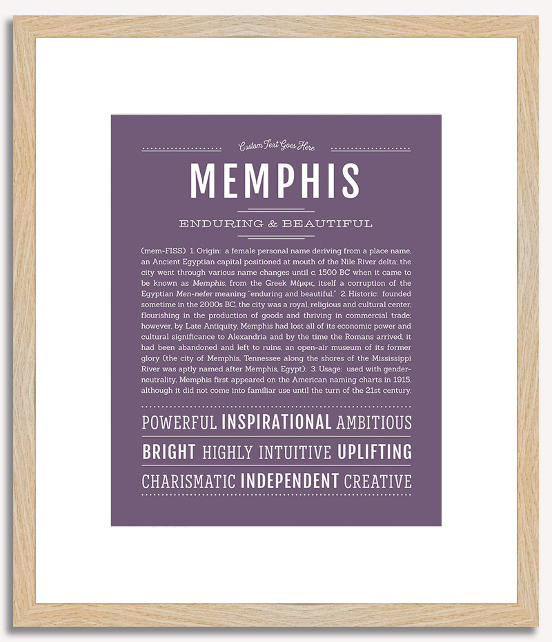 Memphis (female) | Name Art Print