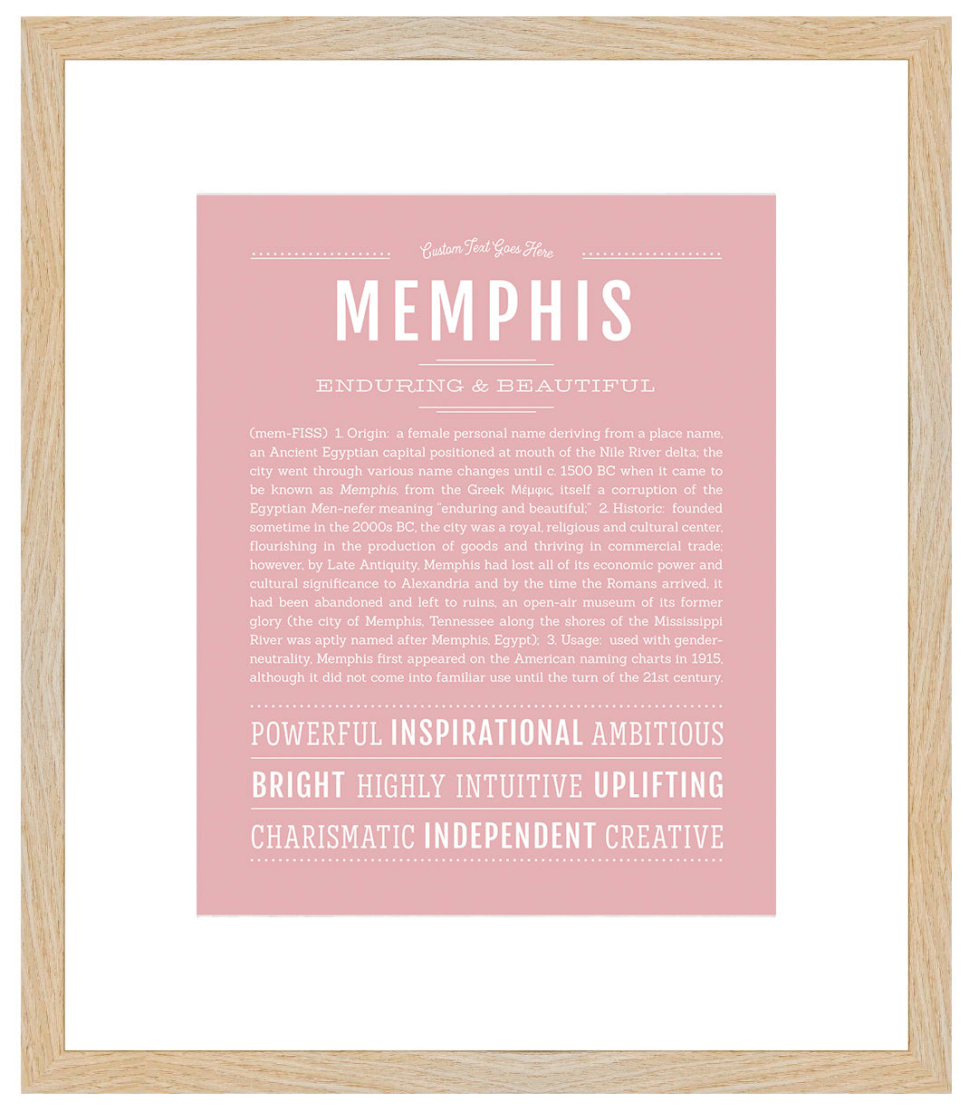 Memphis (female) | Name Art Print