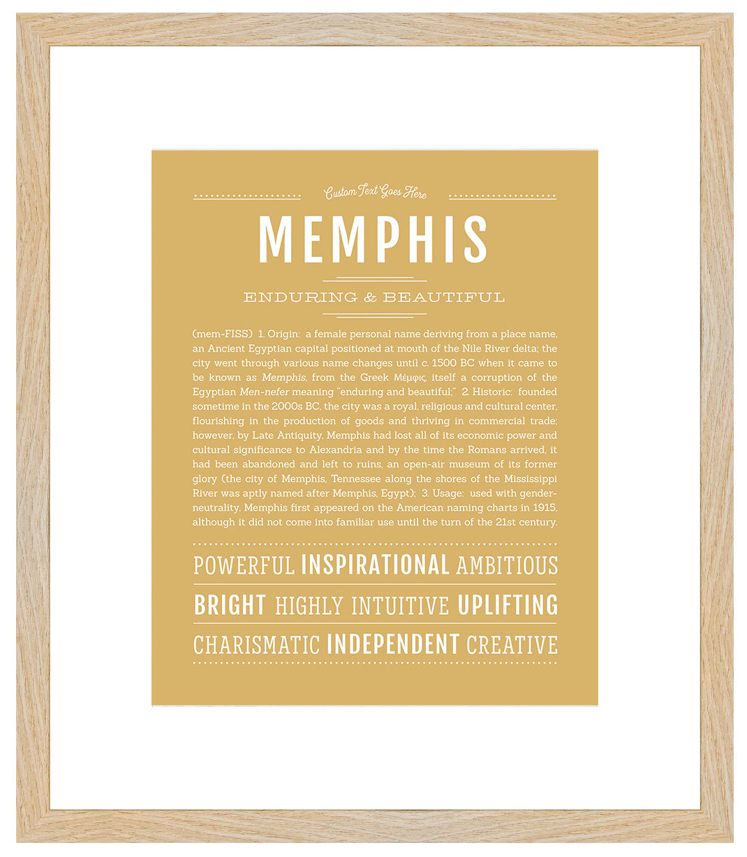 Memphis (female) | Name Art Print