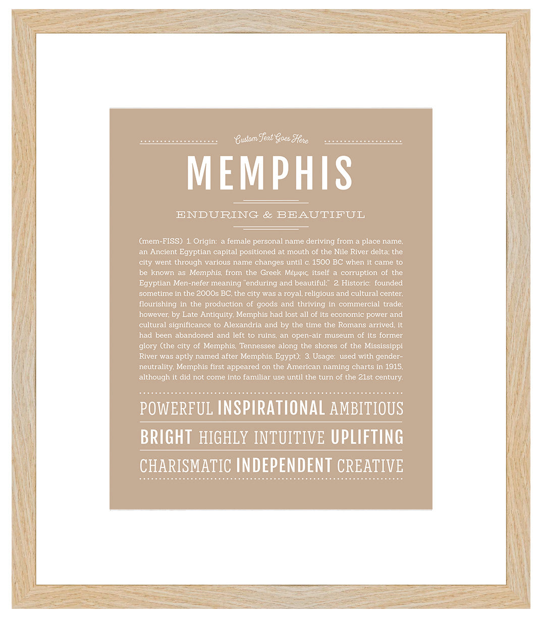 Memphis (female) | Name Art Print