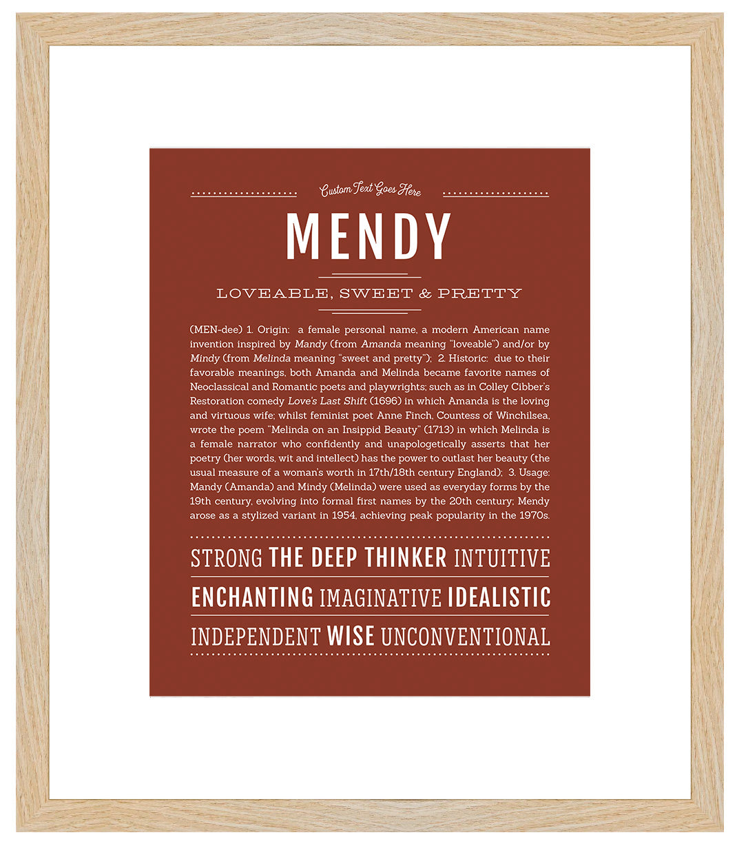 Mendy | Name Art Print