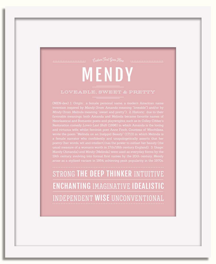 Frame Options | Dusty Rose | White Frame, Matted