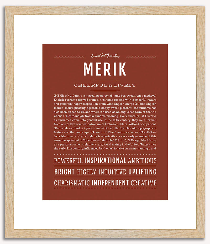 Merik | Name Art Print