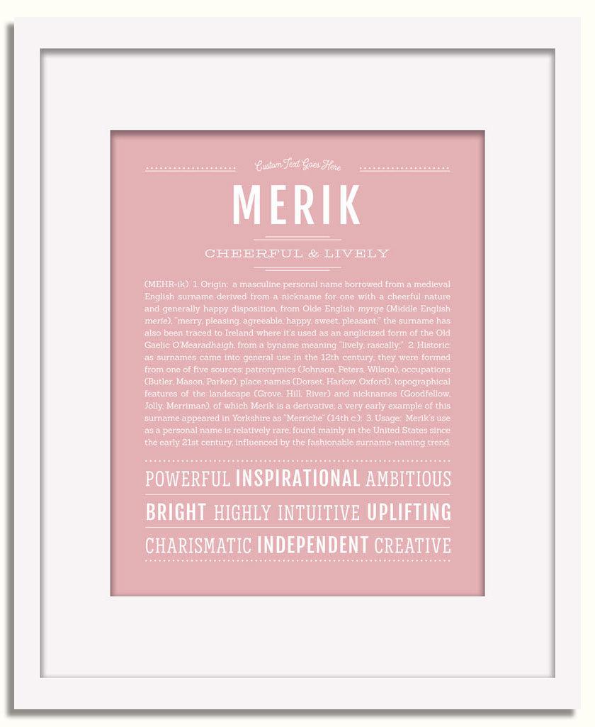 Frame Options | Dusty Rose | White Frame, Matted