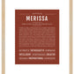 Merissa | Name Art Print