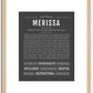 Merissa | Name Art Print