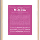 Merissa | Name Art Print