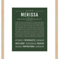 Merissa | Name Art Print