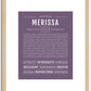 Merissa | Name Art Print