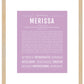 Merissa | Name Art Print