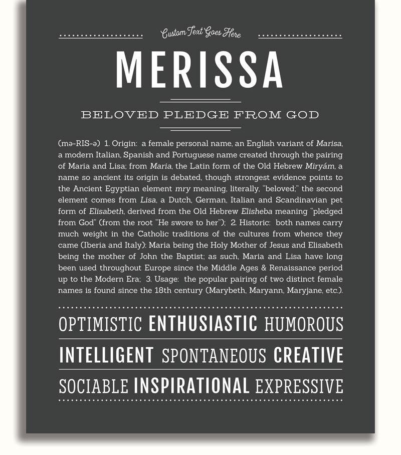 Merusha Name Merissa Personalized Name Meaning Art Prints – Name Stories