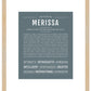 Merissa | Name Art Print