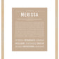 Merissa | Name Art Print