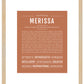 Merissa | Name Art Print