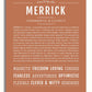 Merrick Personalized Name Meaning Art Prints – Name Stories