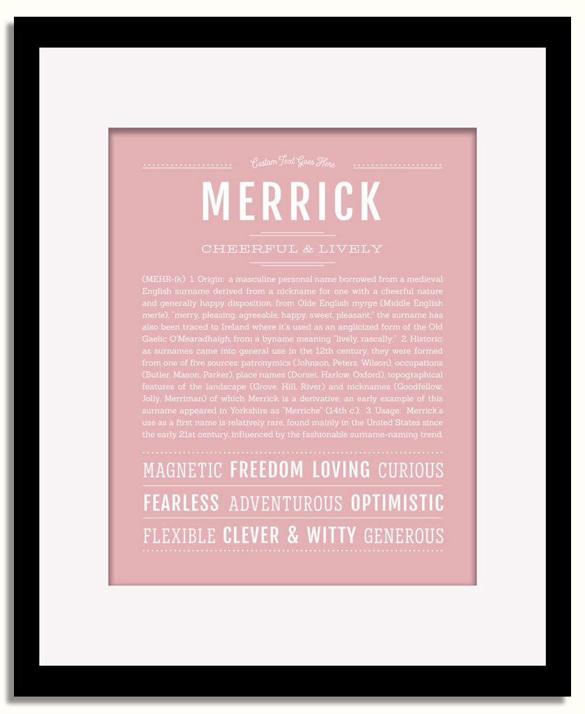 Frame Options | Dusty Rose | Black Frame, Matted