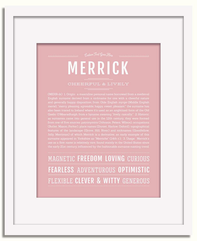 Frame Options | Dusty Rose | White Frame, Matted