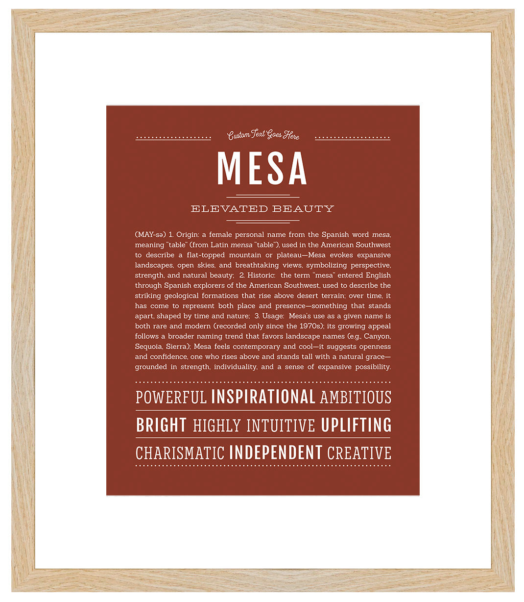 Mesa | Name Art Print