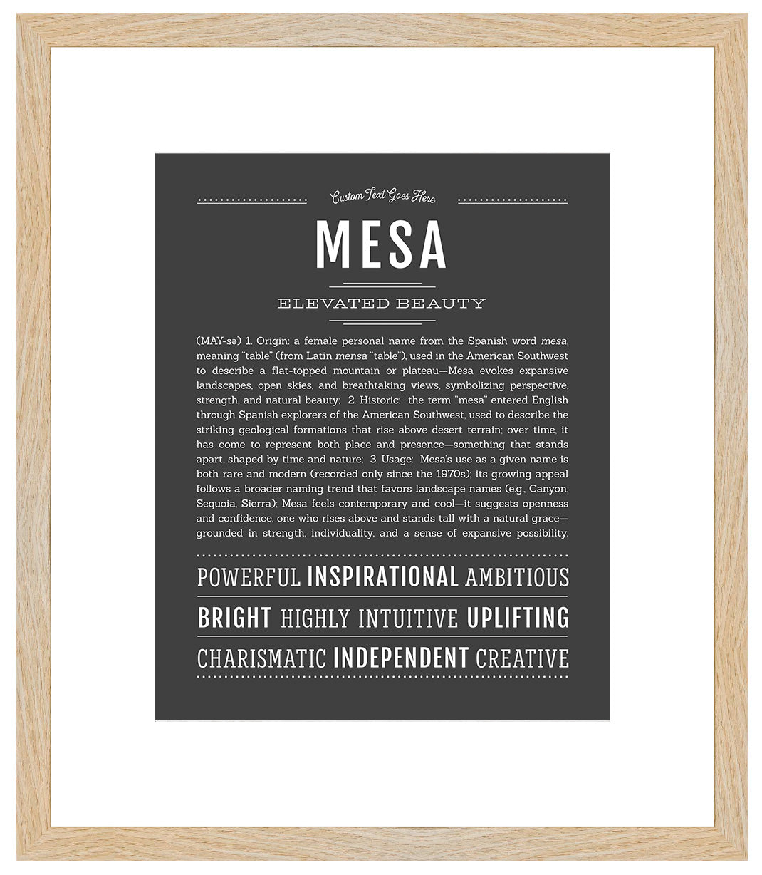 Mesa | Name Art Print