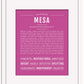 Mesa | Name Art Print