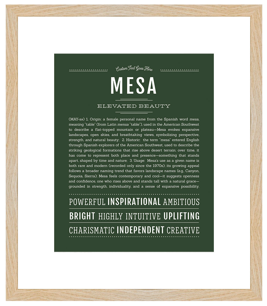 Mesa | Name Art Print