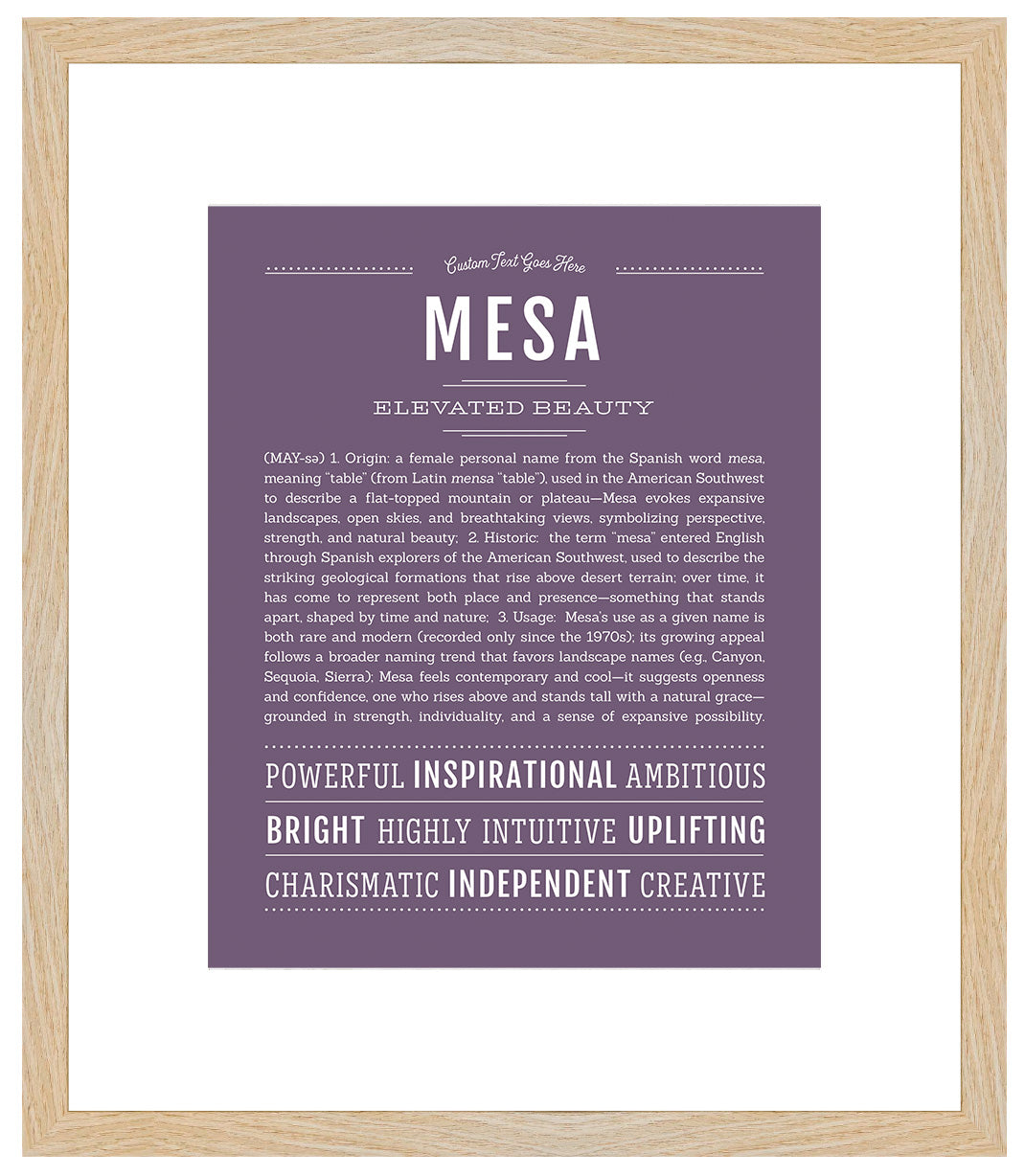 Mesa | Name Art Print