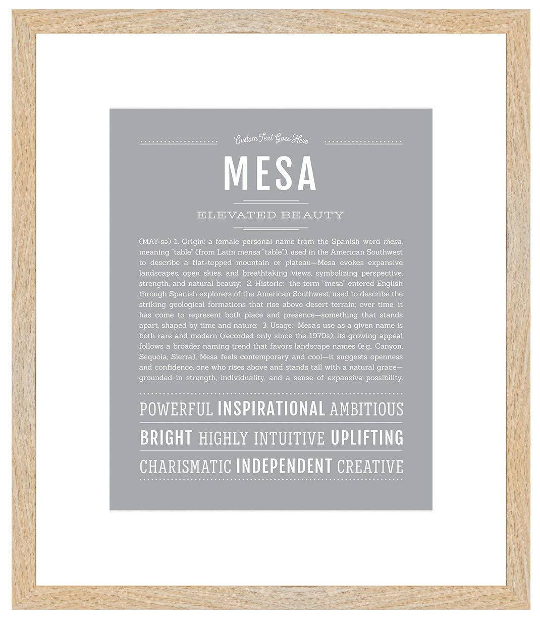 Mesa | Name Art Print