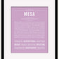Mesa | Name Art Print