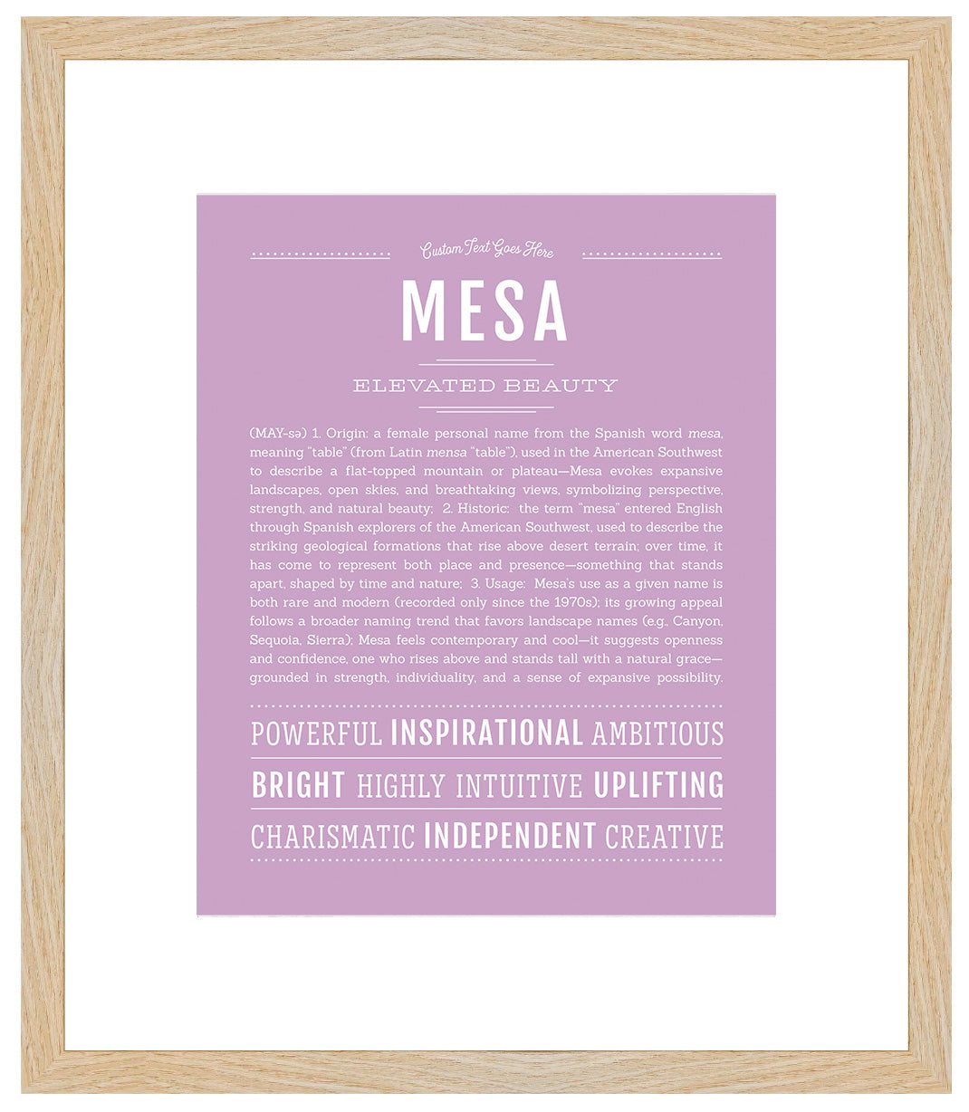 Mesa | Name Art Print