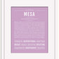 Mesa | Name Art Print